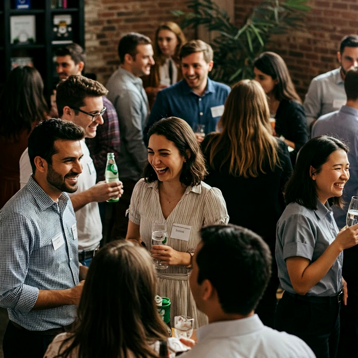 Des professionnels connectent lors de l’événement THE LINK, dans un espace collaboratif unique au cœur de Montréal.